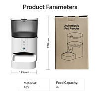 Distributeur automatique intelligent de nourriture pour chiens et chats avec double grande capacité, Wi-Fi, minuterie et caméra intégrées