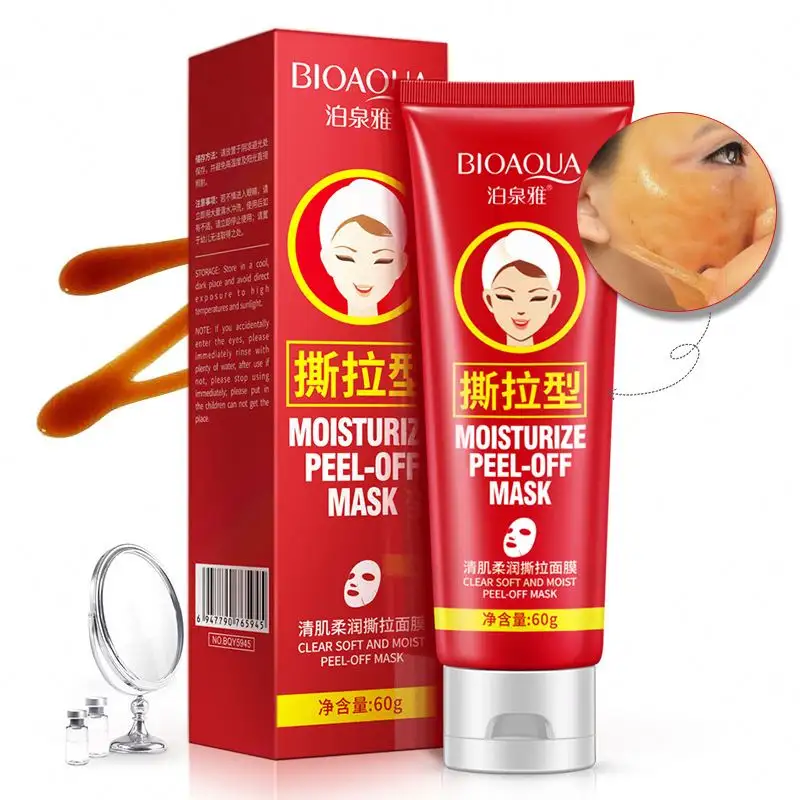 OEM BIOAQUA Etiqueta Privada peel off limpio e hidratante nutritivo cuidado de la piel blanqueamiento limpieza control de aceite máscara facial