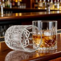 Échantillons gratuits de verres à whisky de luxe personnalisés en cristal gravé pour bars 300ml