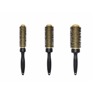 Ionic Ceramic Barrel Hair <b>Brush</b> Round Nylon Bristle Styling Tool With Non Slip Handle For <b>Smooth</b> Detangling And Volume - Product Image 6