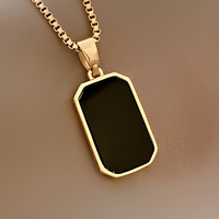 Collier pendentif vintage en acier inoxydable, style luxe léger, haut de gamme, accessoires neutres