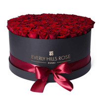 Boîtes à fleurs personnalisées avec couvercle, Logo imprimé, petit papier noir, emballage rond pour fleurs