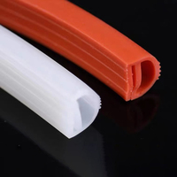Venta al por mayor de fábrica: Tira de sellado de silicona en forma de U personalizada, junta de goma EPDM para puertas de horno y ventanas, moldura de borde con corte a medida