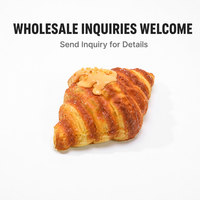Jouet Squishy Croissant avec design brillant, morceaux de noix croquants et motif salé, anti-stress, se repulpe après pressage, décoration de bureau
