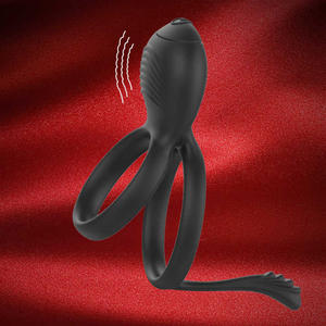 Vibromasseur masculin pour couple partageant la stimulation clitoridienne Passion Lock Fine Delay Vibration <span class=keywords><strong>Testicule</strong></span> <span class=keywords><strong>Anneau</strong></span> pour hommes - Product Image 4