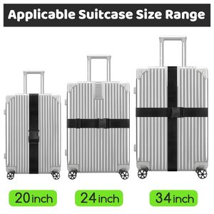 Cinghia per Valigie Extra Lunga Regolabile, Cintura Resistente per Bagagli con Fibbia a Sgancio Rapido, Cinghia <span class=keywords><strong>da</strong></span> Viaggio - Product Image 3