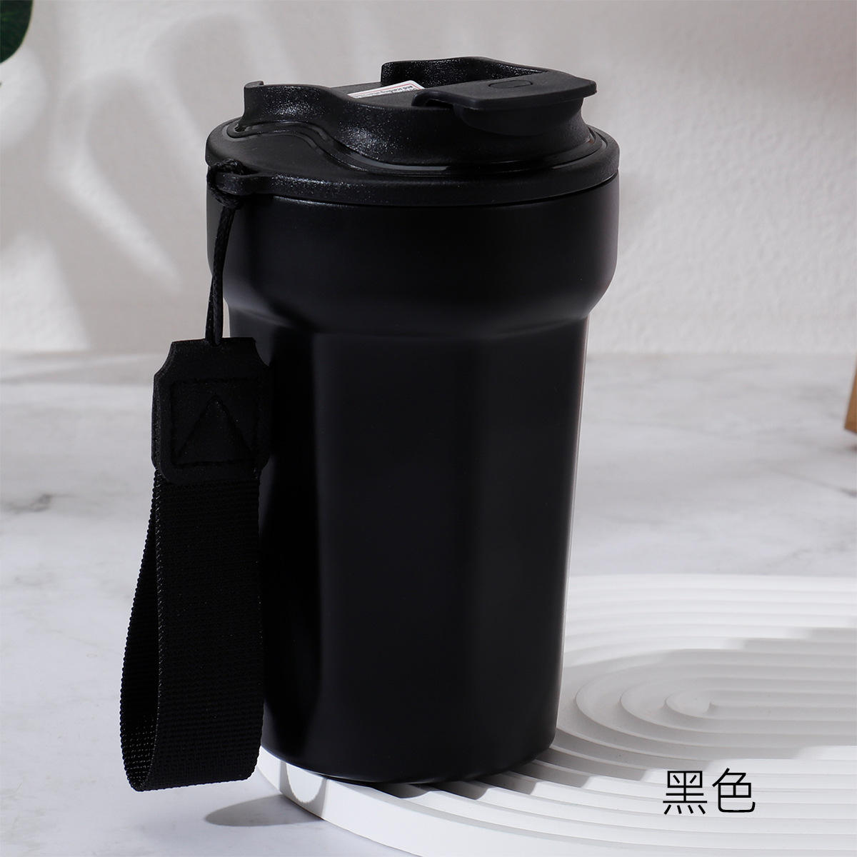 450ml ทรงแปดเหลี่ยม สีดำ [Seamless Liner]