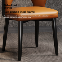 Chaises de salle à manger modernes en acier Kejue avec revêtement en cuir PU - Stables et écologiques pour la maison, les hôtels et les restaurants