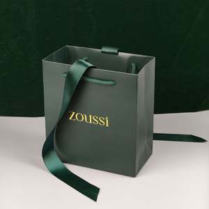 High Quality Customized Luxury Eco-Friendly Handmade <b>Ribbon</b> Handle Boutique Shopping <b>Gift</b> Packaging Paper Bags - Product Image 2