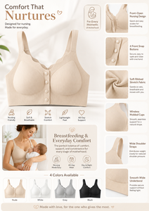 <span class=keywords><strong>Sujetador</strong></span> de lactancia con botones frontales para mujer, sin aros, para maternidad, acanalado, sin costuras, cómodo, tipo bralette - Product Image 4