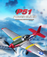 Avion de chasse RC P51 Mustang 2.4G 4CH 3D6G en mousse EPP avec gyroscope