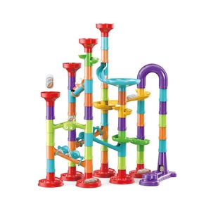 Juego de carreras de plástico de 113 Uds. para niños, pista de mármol, laberinto, Carrera y aprendizaje STEM, bloques de construcción, juguetes para niños - Product Image 5