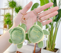 Nouveaux jouets en peluche, tortue douce, petite tortue de mer, mini porte-clés en peluche pour enfants, garçons, filles, pendentifs pour sacs