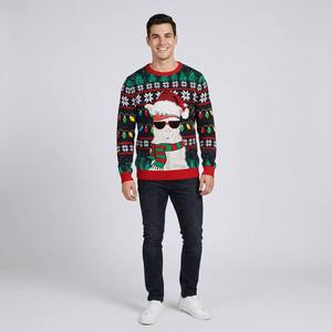FNJIA <strong>Men</strong> Cool Alpaca Santa Sunglasses Ugly Christmas Sweater <strong>XMAS</strong> Knit Christmas <strong>Jumper</strong> - Product Image 2