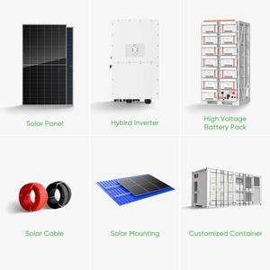 ระบบพลังงานแสงอาทิตย์สำหรับบ้าน 10KW 20KW 30KW แบบครบชุด ระบบพลังงานแสงอาทิตย์ไฮบริดอุตสาหกรรม 3 เฟส - Product Image 2