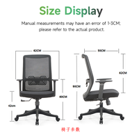 Chaise de bureau ergonomique en maille, accoudoirs fixes réglables, cadre chromé, inclinaison à 3 niveaux, vérin à gaz, moderne, pour salon et hôtel