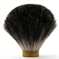 Pinceau à raser professionnel de haute qualité en poils de blaireau noir de 22 mm pour hommes