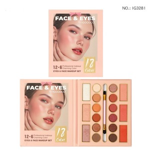 Paleta de Maquillaje Facial y de Ojos de 18 Colores, Paleta de Cosméticos en Forma de Libro con Sombras de Ojos Mate y Brillantes, Rubor, Iluminador y Color de Labios - Product Image 5