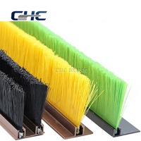 Brosse à lanières en nylon avec support en aluminium en forme de H pour l'étanchéité anti-poussière, brosse à lanières industrielle en nylon pour l'élimination de la poussière et l'étanchéité
