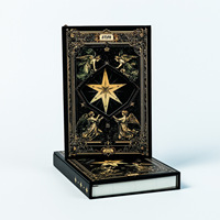 Carnet de notes personnalisé avec design de symbole mystique Journal portable à trois volets pour l'écriture créative et les cadeaux