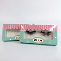 Boîte de cils en vison à impression populaire, emballage de cils blancs, boîte de faux cils, emballage de cils