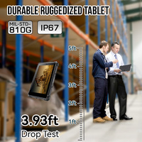 Tablet PC Industrial Resistente con RAM y ROM Personalizables, Escaneo de Códigos QR, UPC-A, UPC-E, EAN-8, EAN-13 a Tres Distancias (2m, 5m, 15m) y UHF