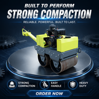 Compacteur routier vibrant à double tambour DOHERO 300kg-1000kg, diesel/essence, haute efficacité