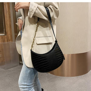 Bolso pequeño con patrón de piedras para mujer, bolsa de mano con diseño de <span class=keywords><strong>cocodrilo</strong></span>, para axila, para otoño e invierno, 2023 - Product Image 6