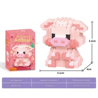 Mini blocs de construction animaux en particules, ensemble de petites briques à assembler soi-même, jouet éducatif créatif pour enfants, cadeau