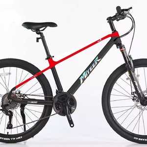 Vélo de montagne Miteer 24 pouces, cadre en alliage d'aluminium, fourche à suspension, vélo unisexe pour adultes avec selle confortable - Product Image 1
