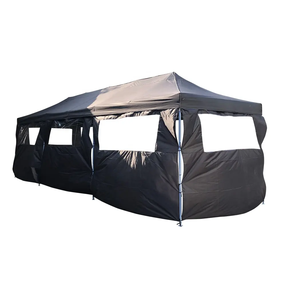 Популярные горячие продажи 3x9 м быстро складывающиеся стабильные конструкции уличные черные палатки для выставок-шоу палатки