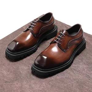 Zapatos de Vestir Formales de Cuero para Hombre de Lujo, Zapatos Casuales de Cuero Vacuno de Alta Calidad Hechos a Mano - Product Image 3