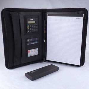 Carpeta de presentación de logotipo personalizado Carpeta de cartera de negocios de cuero PU A4 para documentación de oficina - Product Image 3