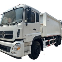 Camion à ordures compacteur Dongfeng Tianlong 6x4 d'occasion, chargement arrière, 25 tonnes, pour grandes villes