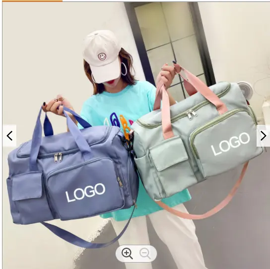 Bolsa de equipaje impermeable con logotipo personalizado para mujer, bolsa de viaje de fin de semana, para gimnasio y Deportes