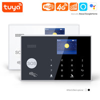 Système d'alarme anti-intrusion intelligent Tuya 4G WiFi pour maison connectée, kit sans fil avec clavier tactile LCD, bande EU B1/B3/B5/B7/B8/B20, sécurité PST-G30-4GEU