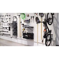 JH-Mech Support de rangement polyvalent pour garage avec mécanisme de verrouillage stable Crochets métalliques durables et faciles à installer pour mur à lattes