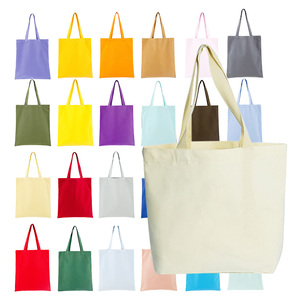 Multi Colors Cheap Promotional Gifts Custom Logo Plain White Cotton Tote Bag Shopping Handbag