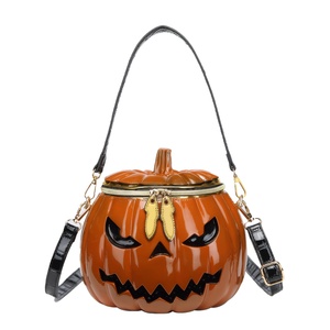 Women Cute Halloween Pumpkin Evening Bag Unique Clutch Purse with Detachable <b>Chains</b> Bag for Christmas Fancy Ball - Product Image 1