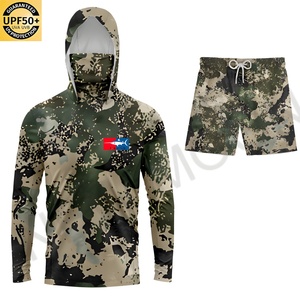 เสื้อตกปลาลายพรางผู้ชาย UPF50+ แบบสั่งทำพิเศษ ระบายอากาศได้ดี ป้องกันรังสียูวี แขนยาว มีฮู้ด - Product Image 5