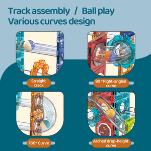 磁気タイルセット2025新品到着113個ローリングボール大理石ブロック子供用 - Product Image 3