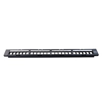 Panel Patch RJ45 Keystone Kosong Cat6 UTP Tanpa Pelindung 24 Port 1U 19 Inch untuk Rak dengan Back Bar