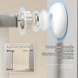 Bohrfreies, einziehbares Hundegitter – Hochwertiges Haustier-Sicherheits-Treppengitter aus Metall und ABS - Product Image 3