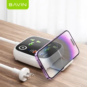 BAVIN USB PD QC3.0 soket hızlı şarj taşınabilir ofis ev dizüstü masaüstü cep cep telefonu USB güç soketi PC830