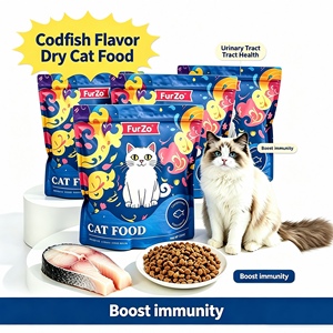 Aliments secs pour chats de toutes tailles et âges, à base de morue des grands fonds, faible teneur en céréales, riches en protéines, oméga-3, pour la santé de la peau, du pelage et de l'intestin, marque privée, 2,5 <span class=keywords><strong>kg</strong></span> - Product Image 1