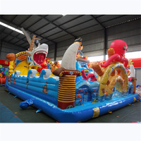 Klien Disesuaikan Ukuran 14X8M Gajah Tema Tiup Istana Slide Tiup untuk Anak-anak dengan Harga Bagus