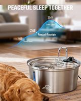 Distributeur d'eau intelligent automatique portable pour animaux de compagnie, en acier inoxydable 304, écologique, durable, moderne, solide, pour chat
