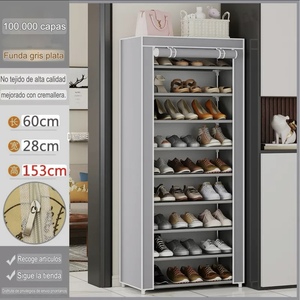 Copriscarpe con cerniera alta 153cm Organizer salvaspazio accessorio armadio per la conservazione - Product Image 1