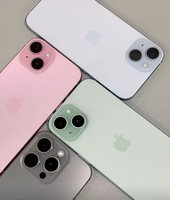 iPhone 15 d'occasion authentique, options multicolores, bon état, chargeur OEM inclus, support DHL/FedEx.