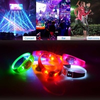 Bracelet LED en silicone activé par le son Longstargift, clignotant, pour concerts, fêtes, interaction avec la foule, éclairage d'événements
